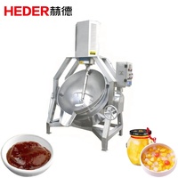 Marmite de cuisson planétaire à double enveloppe 50L-800L, à gaz/GPL, semi-automatique, en acier inoxydable, équipement de cuisson motorisé