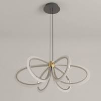 Luminaire suspendu au plafond en fer vintage au design moderne KACKSUN pour salon, montage en surface avec éclairage LED intérieur