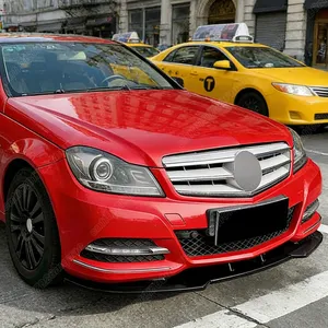 สำหรับเมอร์เซเดสเบนซ์ ซี คลาส W204 S204 ปี 2011 2012 2013 2014 ชุดอุปกรณ์ตกแต่งสปอยเลอร์กันชนหน้ารถยนต์ - Product Image 3
