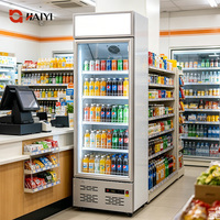 Vitrine réfrigérée de supermarché, refroidisseur de boissons, réfrigérateur pour boissons, réfrigérateur pour les achats