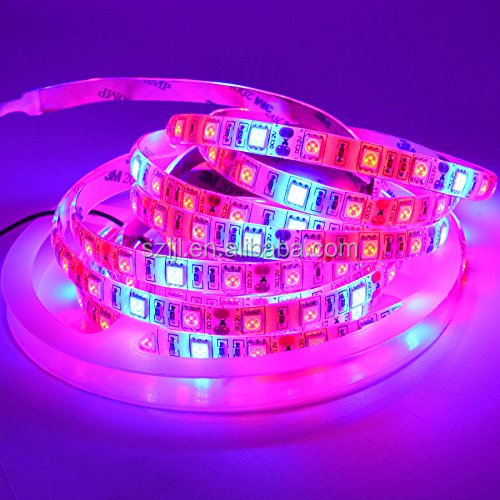 Impermeable 3 rojo 1 azul de 12 voltios DC SMD 5050 tira de LED planta crecer luces/Tira suave