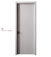 Solution tout-en-un : Porte pré-montée en bois massif avec placage en bois lamellé-collé, finition moderne, taille personnalisée, décoration d'appartement, garantie 1 an