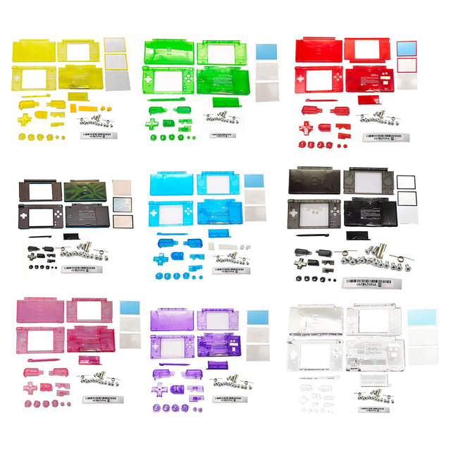 Full Housing Shell Case for Nintendo NDSL, Replacement Cover with Buttons Kit for NDS Lite Console