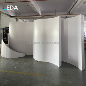 LEDA Simple White Acrylic Wedding <b>Backdrop</b> <b>Stand</b> with Customizable Size for Events Parties & Birthdays - Product Image 2