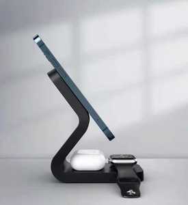 Chargeur sans fil 3 en 1 15W Chargeurs rapides sans fil Support pour téléphone portable Montre Casque d'écoute Station de charge rapide magnétique Logo personnalisé - Product Image 6