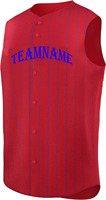 Vente en gros OEM de maillots de baseball en maille de polyester à séchage rapide Gilet de baseball sans manches à rayures pour hommes Maillot de softball