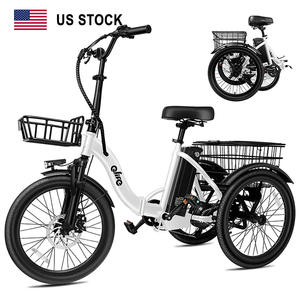 Qlife Triker Folding Pet Basket <strong>Three</strong> <strong>Wheeled</strong> Senior Electric Pedal Assist Trike Cargo <strong>Bike</strong> for <strong>Adult</strong> - Product Image 1