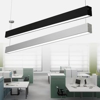 Nouveau système d'éclairage linéaire de bureau moderne à tubes à latte LED 50W & 60W avec luminaires encastrés IP20