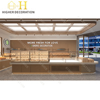Bakery Showcase Design Bäckerei Vitrine mit Glasbrot Display Regal Custom ized Cake Display Counter für Cake Showcase