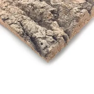 LEECORKフラットバージンバークコルク背景10cm幅x30cm長さ爬虫類テラリウム用天然コルク樹皮