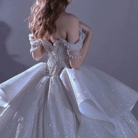Robes de mariée bohèmes magnifiques 2024 avec des glands de perles et des cristaux scintillants, robes de mariée brillantes à longue traîne, robes de mariée gothiques vintage