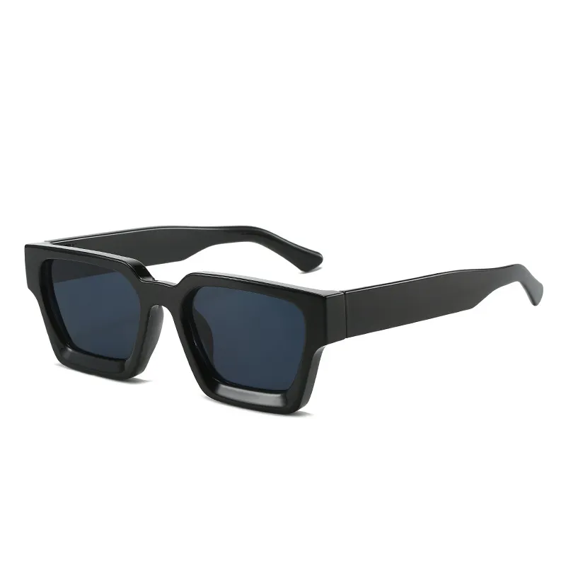 Wholesale custom logo plastic sun glasses square shades sunglasses UV fashion men and women sunglasses black newest 2023 branded