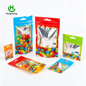 Ventes en gros de sachets en plastique Mylar personnalisés avec logo imprimé, 3,5 g, 17 g, 28 g, sachets debout avec fermeture éclair, sachets alimentaires en Mylar avec fenêtre - Product Image 3