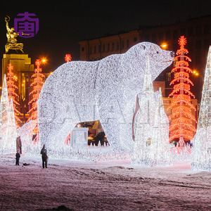 Đồ trang trí đèn <span class=keywords><strong>LED</strong></span> hình gấu Bắc Cực khổng lồ ngoài trời, chống nước, có thể tùy chỉnh, đạt chuẩn IP65, dùng cho thương mại - Product Image 1