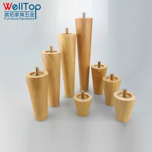 WELLTOP CustomFurniture اكسسوارات أقدام خشبية أريكة الساق خشب متين السرير الساقين VT-17.010