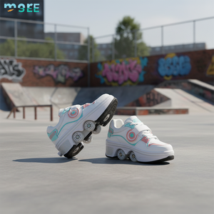 Scarpe <span class=keywords><strong>da</strong></span> Ginnastica SeeMore con Ruote Rimovibili per Ragazzi e Ragazze, Sneakers Trasformabili per Sport all'Aperto e Pattinaggio - Product Image 1