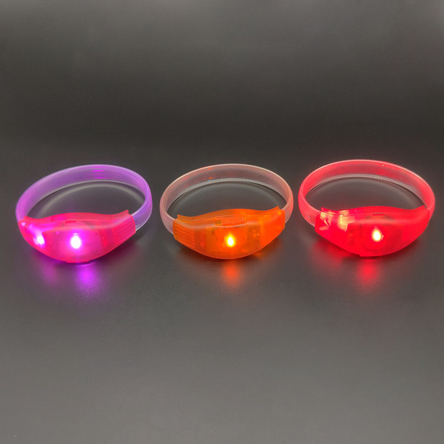 Sound Activated Led Bracelet Custom Logo Light up Led Bracelets Wristband for Parties Sport Event