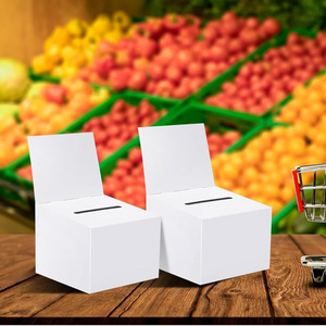 Xổ Số lá phiếu gây quỹ hộp các tông với khe cắm vé có thể tháo rời tiêu đề Quyên góp từ thiện thu thập thẻ Hội Đồng Quản trị Hộp bao bì - Product Image 4