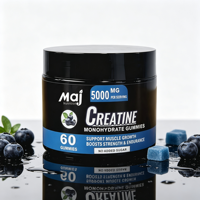 Permen Kunyah Creatine Monohydrate 5000mg untuk Dewasa, Kemasan Besar 200g, untuk Meningkatkan Kekuatan dan Stamina Otot