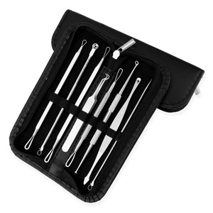 Stainless Steel Acne Needle 8-Piece Set Portable Blackhead Remover Face Beauty Tool - Product Image 1