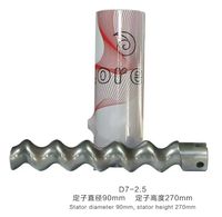 Rotor et stator D6-3 pour machine de pulvérisation et de plâtrage, usinage CNC, Rotor et stator D6-3 D7-2.5 D8-2 pour pompe à vis PFT
