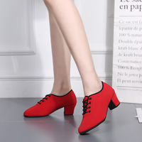 Chaussures de danse latine à lacets noires de 3,5 cm, chaussures de danse de salon, rythme moderne, enseignement, pratique, performance professionnelle
