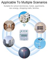 Compteur d'énergie électrique prépayé intelligent en ligne monophasé OEM/ODM avec GPRS/WiFi/LORA/RS485
