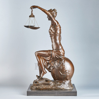 Statuette de la déesse de la justice en bronze, statue grecque, sculpture artistique personnalisable, couleur et taille sur mesure pour la décoration de jardin extérieur