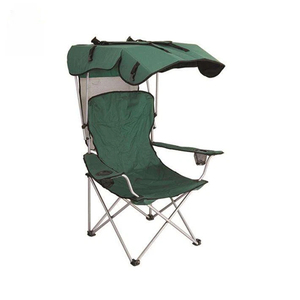 Modern Comfortable Outdoor Portable Folding Chair with Canopy Steel <b>Frame</b> for Beach Park & Hotel Use - Product Image 5