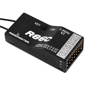 RadioMaster R86C 2.4GHz ELRS 6 <b>Channel</b> Diversity Receiver Dual Antenna High Sensitivity Stable Signal Long Distance RC RX - Product Image 1
