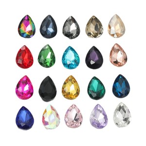 Glass Teardrop Rhinestones 10x14mm Flat Back Colorful Bling For Nail <b>Art</b> Diy <b>Accessories</b> Wholesale - Product Image 5
