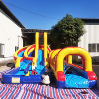 JIALE Best-seller Toboggan gonflable multifonctionnel pour enfants en PVC, double piste en spirale arc-en-ciel, toboggan commercial pour enfants avec logo personnalisé
