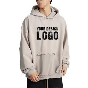 Sudadera con Capucha para Hombre, Estilo Urbano, Color Degradado, Hombros Caídos, Algodón Grueso de 460g, Personalizable con MOQ Bajo - Product Image 1