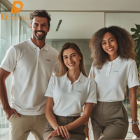 Kaos Polo Golf Lengan Pendek Pria DOVEARK Logo Kustom 100% Katun Murni Pakaian Olahraga Kain Berkinerja Tinggi untuk Kenyamanan dan Gaya Unisex