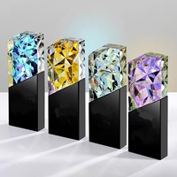 Nouveau Trophée en Cristal Haut de Gamme Personnalisé Écologique pour Réunions Annuelles, Prix d'Entreprise, Créatif, Élégant et Minimaliste
