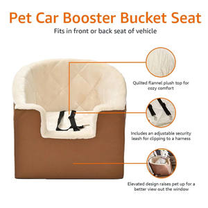 Luxe Hond Auto Booster Emmer Seat Voor Kleine Huisdieren Luxe Machine Wasbaar Reizen Hond <span class=keywords><strong>Bed</strong></span> Met Hondenriem Binnen - Product Image 2
