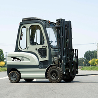 Chariot élévateur électrique compact tout-terrain 1T 2T 3T 4T 5T avec siège, hauteur de levage 3m 4m 5m, batterie lithium, pour entrepôt - Livraison gratuite
