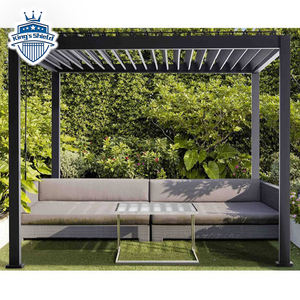 Pérgola de aluminio impermeable <span class=keywords><strong>para</strong></span> uso en exteriores, lamina de techo bioclimática con Motor eléctrico, 6x4 - Product Image 6