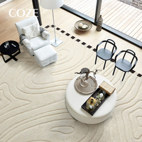 Italienische Luxus Creme Stil Teppich geometrische Muster moderne minimalist ische Schlafzimmer Nachttisch decke für Wohnzimmer Heimgebrauch