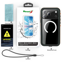 Les meilleures ventes en ligne de coques de téléphone magnétiques pour téléphone portable TPE PC TPU Anti-Shock Waterproof Case pour iPhone 17 Pro Max 6.9 "Orange