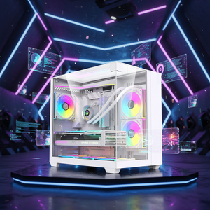 Boîtier PC Gaming Design Moderne à Vue Panoramique <span class=keywords><strong>avec</strong></span> Bonne Circulation d'Air, Support pour Refroidisseur Liquide 360, Châssis d'Ordinateur de Bureau - Product Image 1