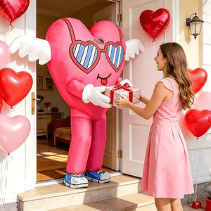 Disfraz Inflable <span class=keywords><strong>de</strong></span> Corazón Rojo HLC para Adultos, Traje Divertido para el Día <span class=keywords><strong>de</strong></span> San Valentín, Disfraz para Bodas, Citas, Cosplay al Aire Libre - Product Image 2