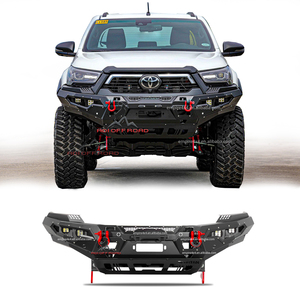 Adi Off Road 4x4 Off Road Chất Lượng Cao Thép Phía Sau <span class=keywords><strong>Bumper</strong></span> Phía Trước <span class=keywords><strong>Bumper</strong></span> Bull Thanh Cho Hilux Revo Rogue CCQueest 2021 2022 2023 + - Product Image 1
