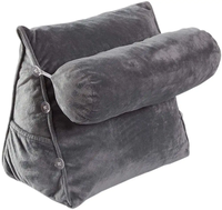 Vente en gros Oreiller de lecture et de télévision en forme de coin super doux avec traversin réglable en mousse à mémoire de forme en velours pour le repos