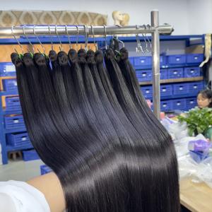 Venta al por mayor de Cutticle Alianed Hair Vendedor 100% Human Hair Weave Bundle,Virgin Raw Straight Human Hair Bundle - Product Image 5