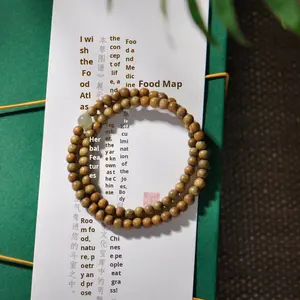 Bracciale di Perline in Legno di Sandalo Verde Naturale <span class=keywords><strong>Singolo</strong></span> o Multiplo Gioielli Fatti a Mano <span class=keywords><strong>per</strong></span> Donna Uomo <span class=keywords><strong>Coppia</strong></span> - Product Image 3