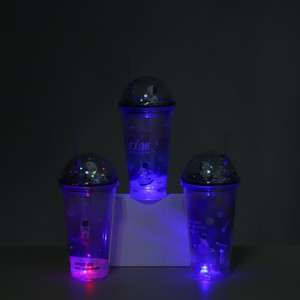Zhen Ai Plastic Straw Cup Starry Sky Astronaut Design Double Layer Bpa Free For Summer Iced Drinks Travel Gift - Product Image 3