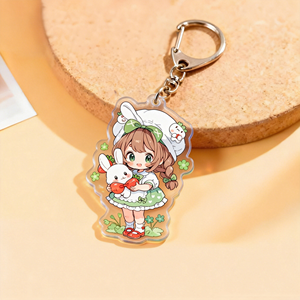 Custom Acrylic <b>Keychain</b> UV Printed Cartoon Key <b>Ring</b> Irregular Shape Pendant for Promotion Gift Wholesale - Product Image 2