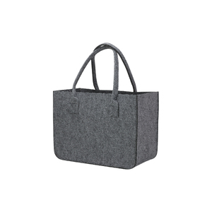 <span class=keywords><strong>Sac</strong></span> fourre-tout en feutre gris foncé certifié GRS, sans AZO, avec logo personnalisé, grande capacité, vente en gros directe d'usine - Product Image 3