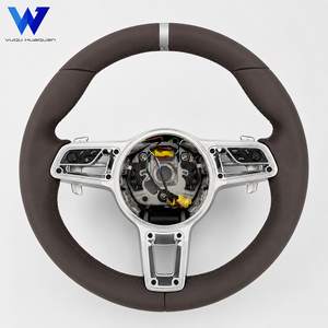 Volant en cuir marron de haute qualité, vente directe d'usine, adapté aux Porsche Macan Cayenne 718 911 Panamera, matériau en cuir - Product Image 1
